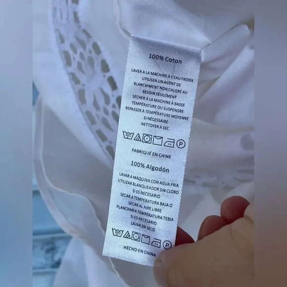 Kisuii Arcadia Smocked Off-Shoulder Cotton Short Dress small - Picture 11 of 11